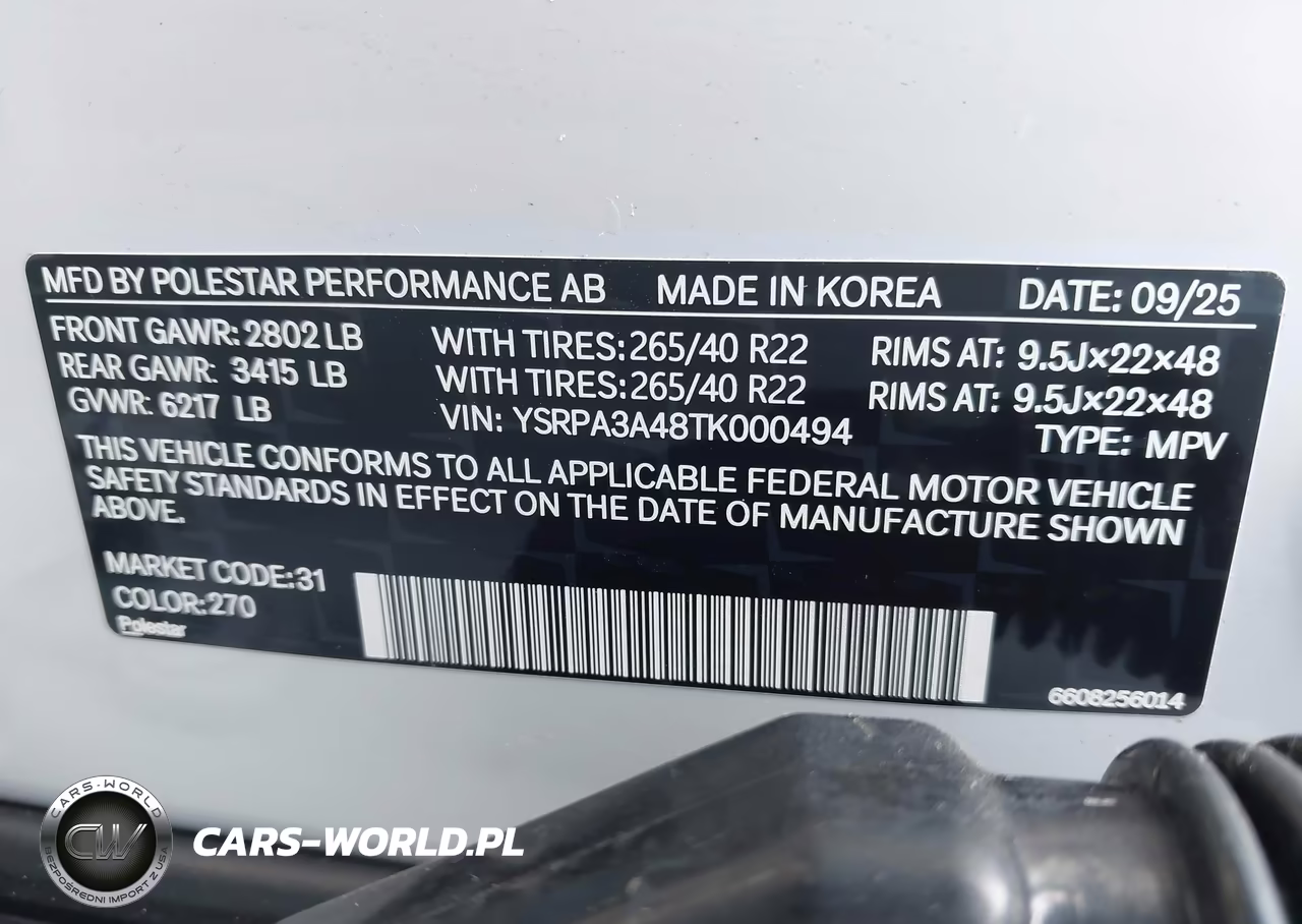 2026 Polestar 4 Long Range Dual Motor VIN:YSRPA3A48TK000494 - 9