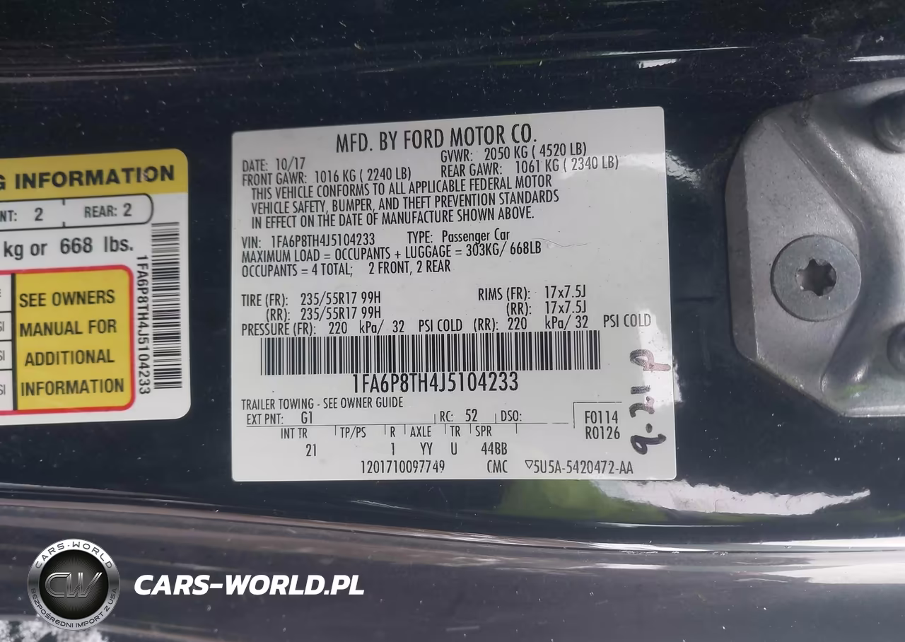 2018 Ford Mustang Ecoboost VIN:1FA6P8TH4J5104233 - 9