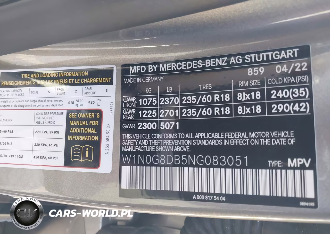 2022 Mercedes-Benz Glc 300 Suv VIN:W1N0G8DB5NG083051 - 9
