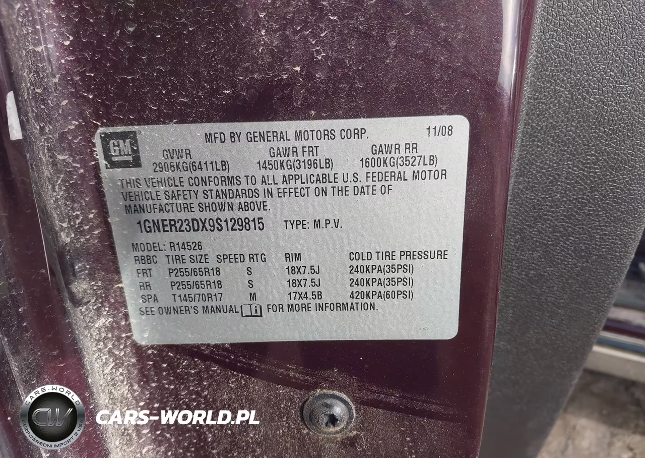 2009 Chevrolet Traverse Lt VIN:1GNER23DX9S129815 - 9
