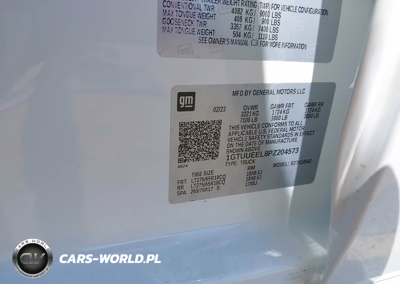 2023 GMC Sierra 1500 4Wd Short Box At4 VIN:1GTUUEEL8PZ204573 - 9