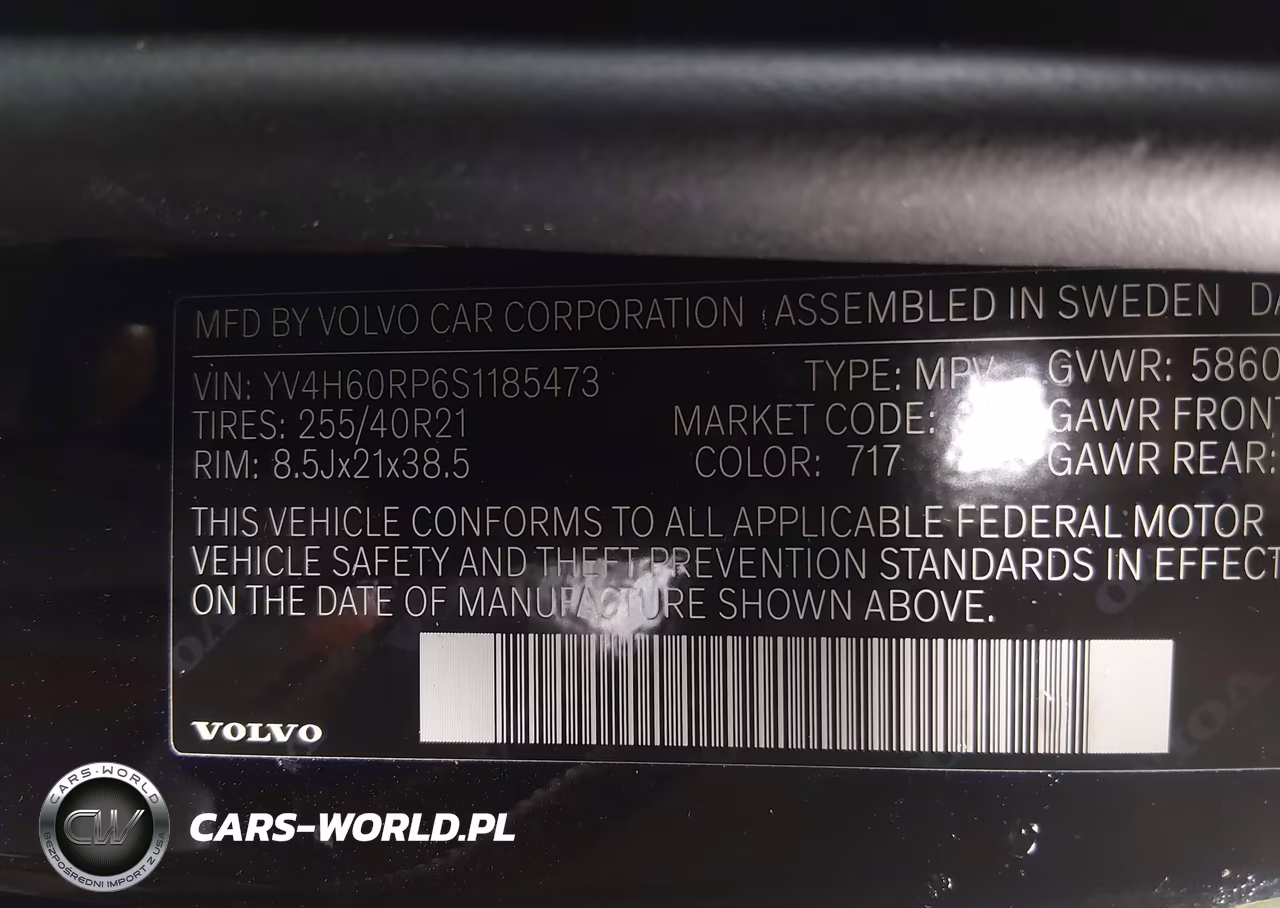 2025 Volvo Xc60 Plug-In Hybrid Polestar Engineered, T8 Awd Electric-Gasoline VIN:YV4H60RP6S1185473 - 9