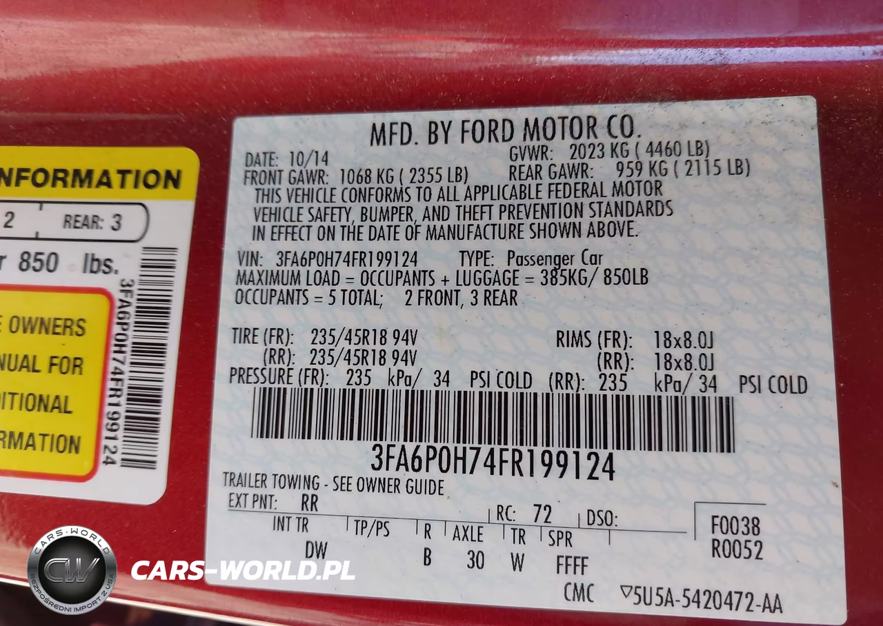 2015 Ford Fusion Se VIN:3FA6P0H74FR199124 - 9