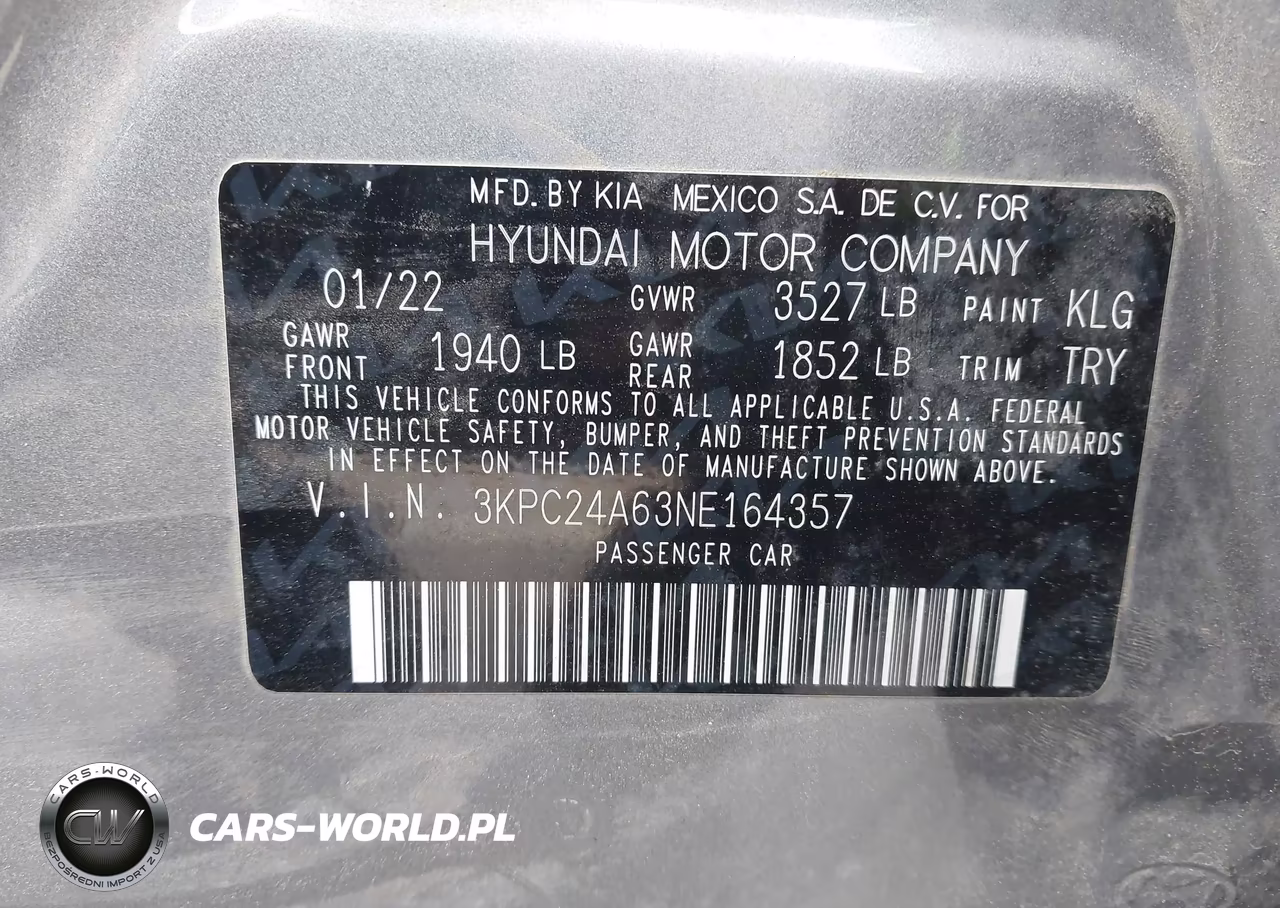 2022 Hyundai Accent Se VIN:3KPC24A63NE164357 - 9