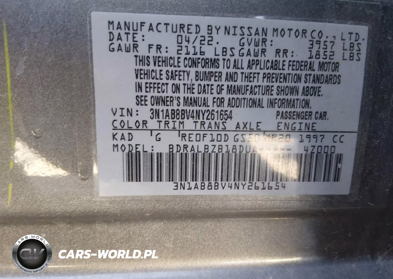 2022 Nissan Sentra S Xtronic Cvt VIN:3N1AB8BV4NY261654 - 9