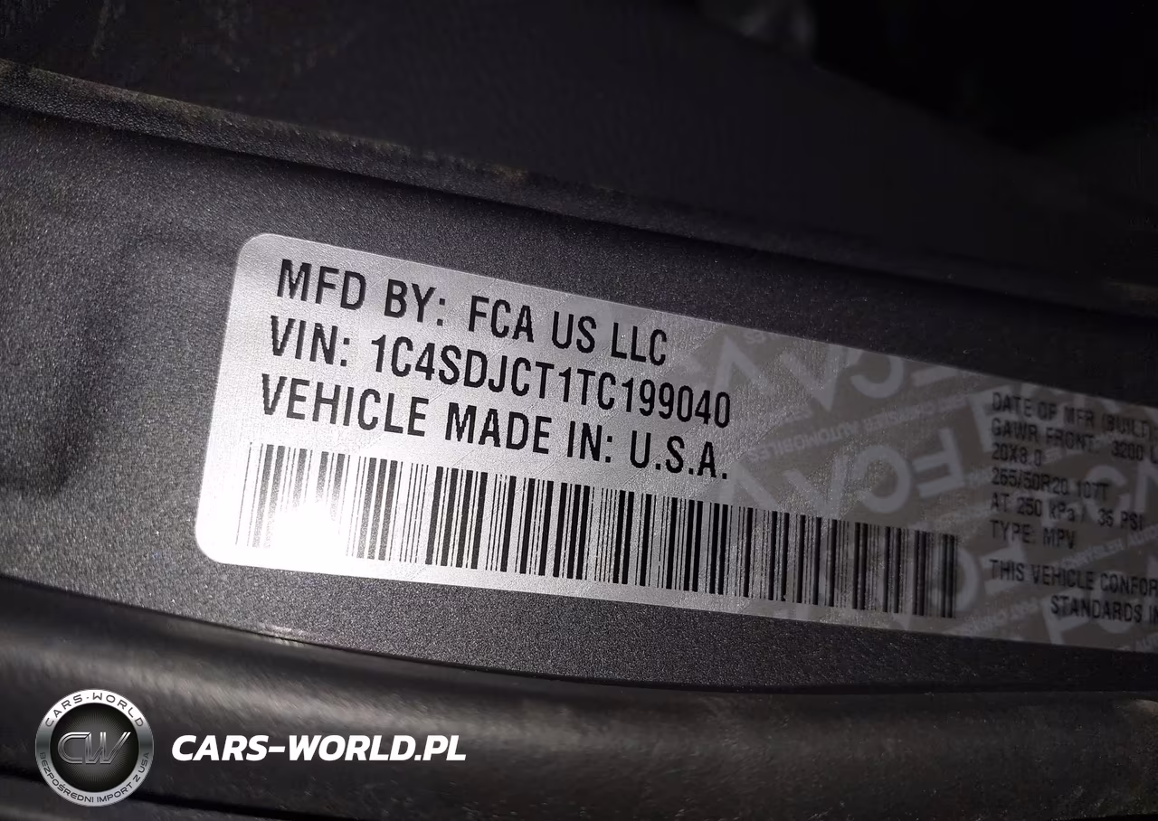 2026 Dodge Durango Gt Plus Hemi V8 Awd VIN:1C4SDJCT1TC199040 - 9