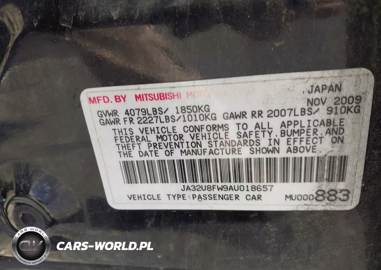 2010 Mitsubishi Lancer Gts VIN:JA32U8FW9AU018657 - 9