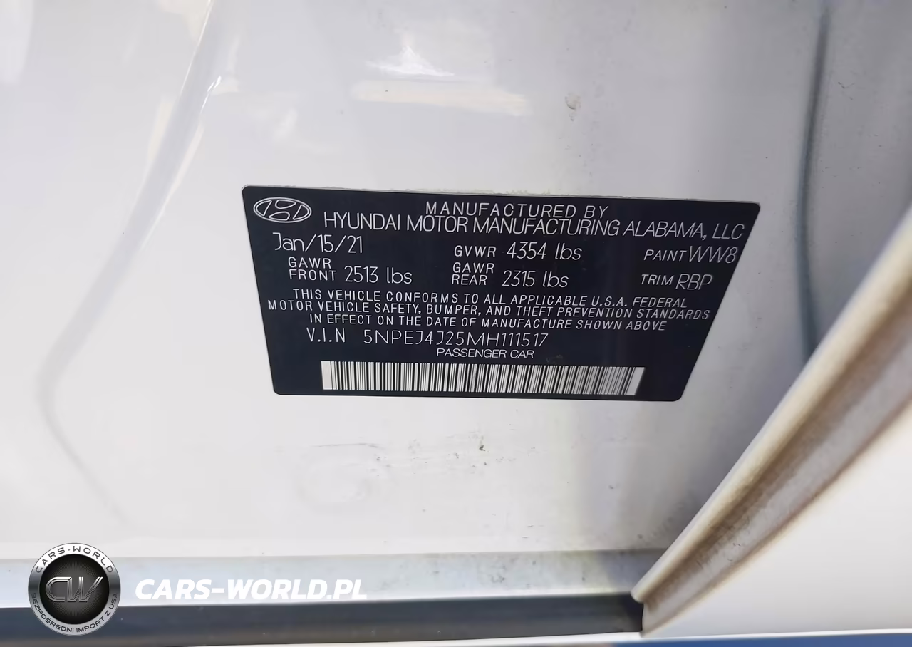 2021 Hyundai Sonata Sel Plus VIN:5NPEJ4J25MH111517 - 9