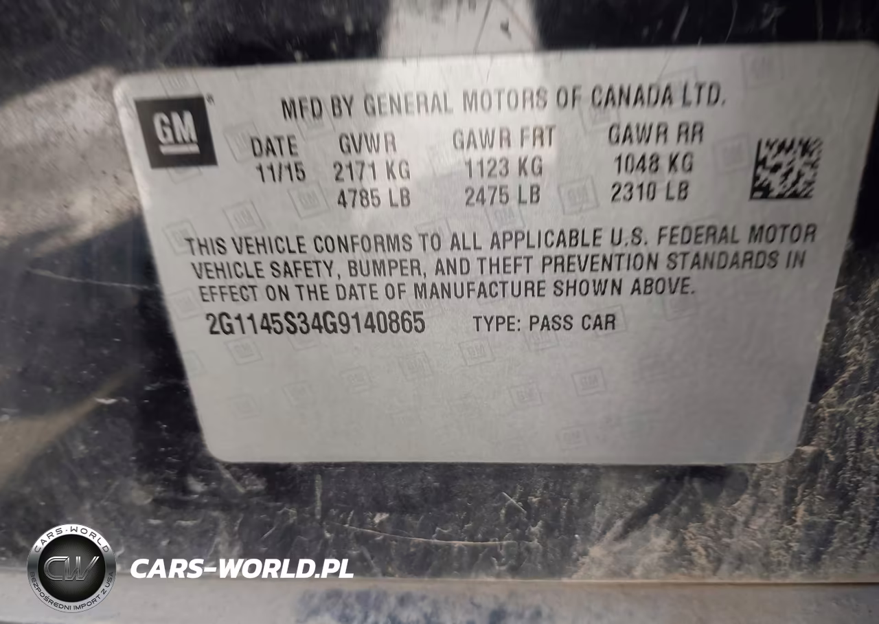 2016 Chevrolet Impala 2Lz VIN:2G1145S34G9140865 - 9