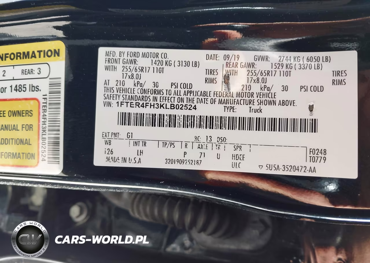 2019 Ford Ranger Xlt VIN:1FTER4FH3KLB02524 - 9