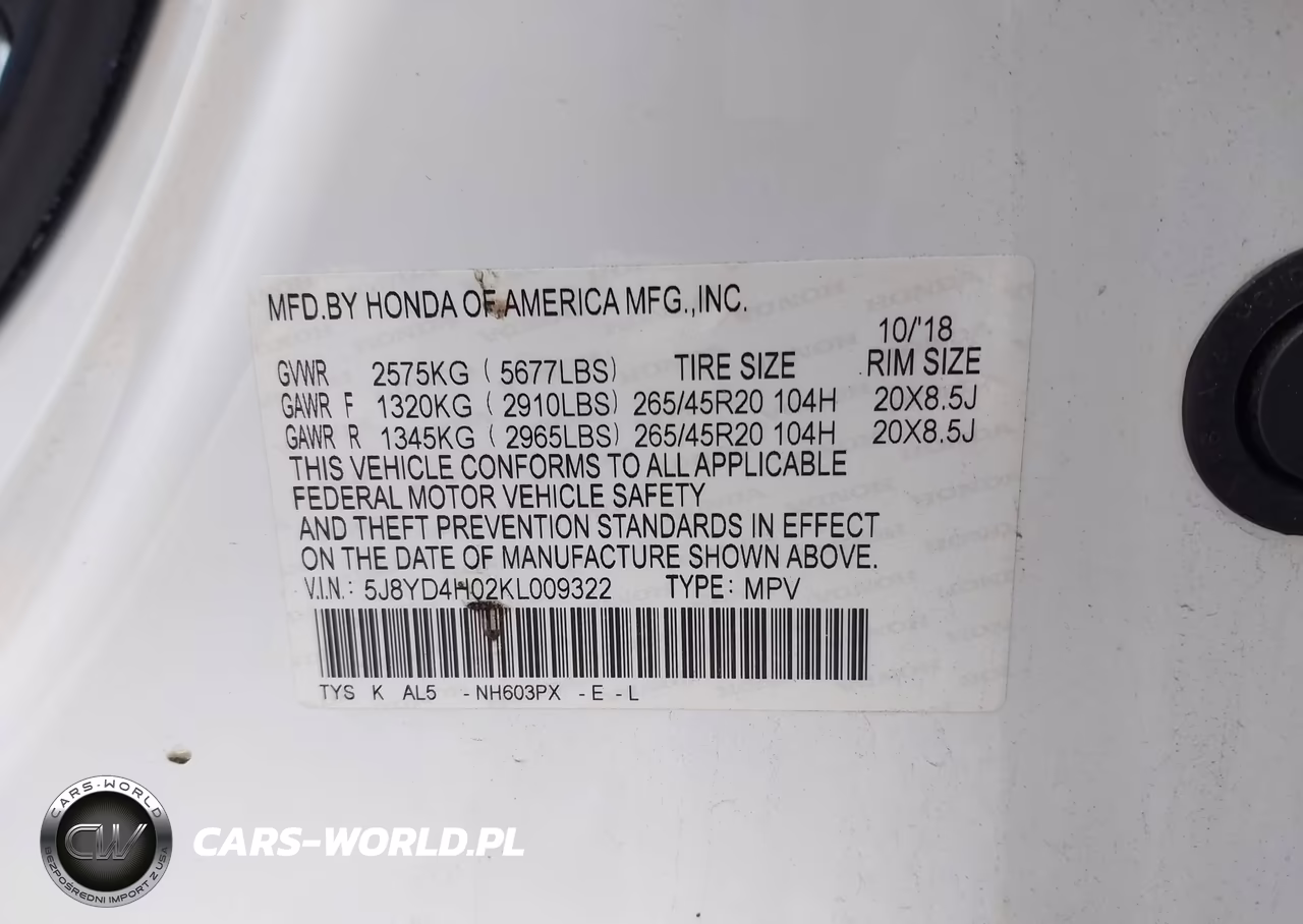 2019 Acura Mdx Tech A-Spec Pkgs VIN:5J8YD4H02KL009322 - 9
