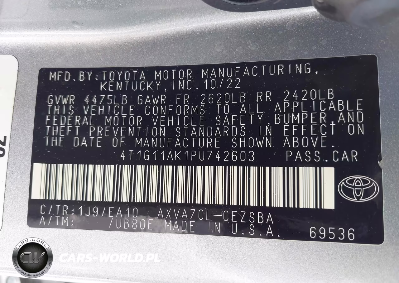 2023 Toyota Camry Se VIN:4T1G11AK1PU742603 - 9
