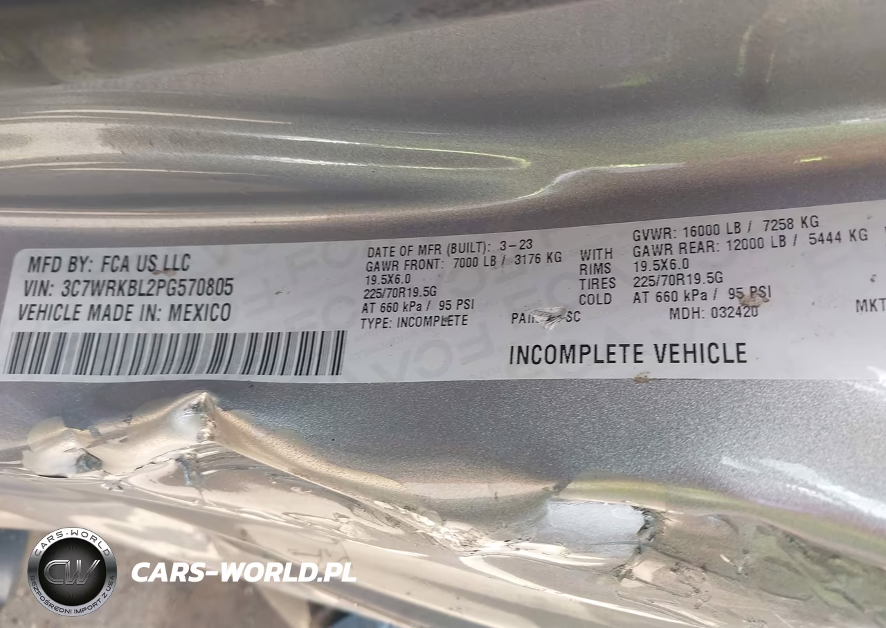 2023 Ram 4500 Chassis Tradesman-Slt VIN:3C7WRKBL2PG570805 - 9