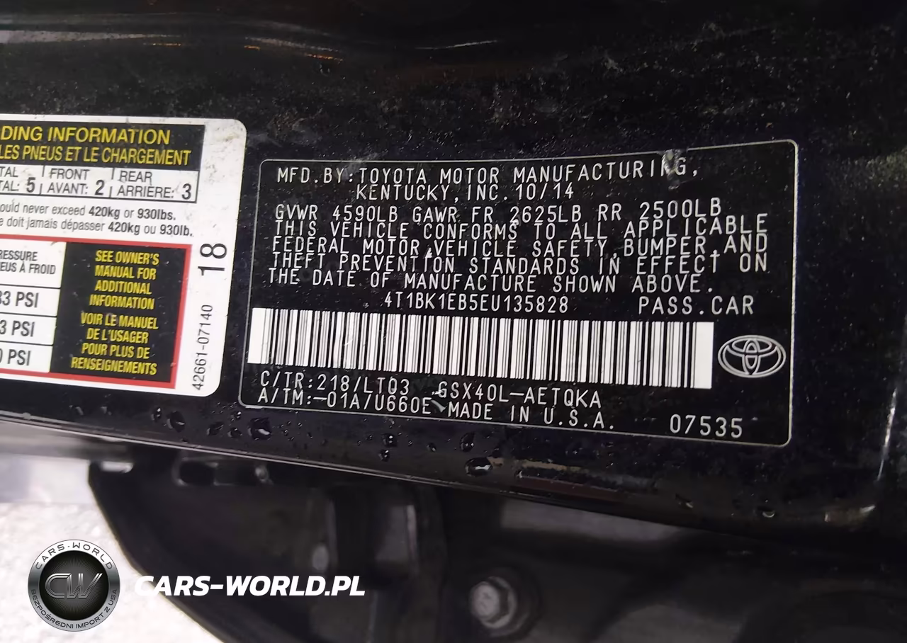 2014 Toyota Avalon Xle Touring VIN:4T1BK1EB5EU135828 - 9