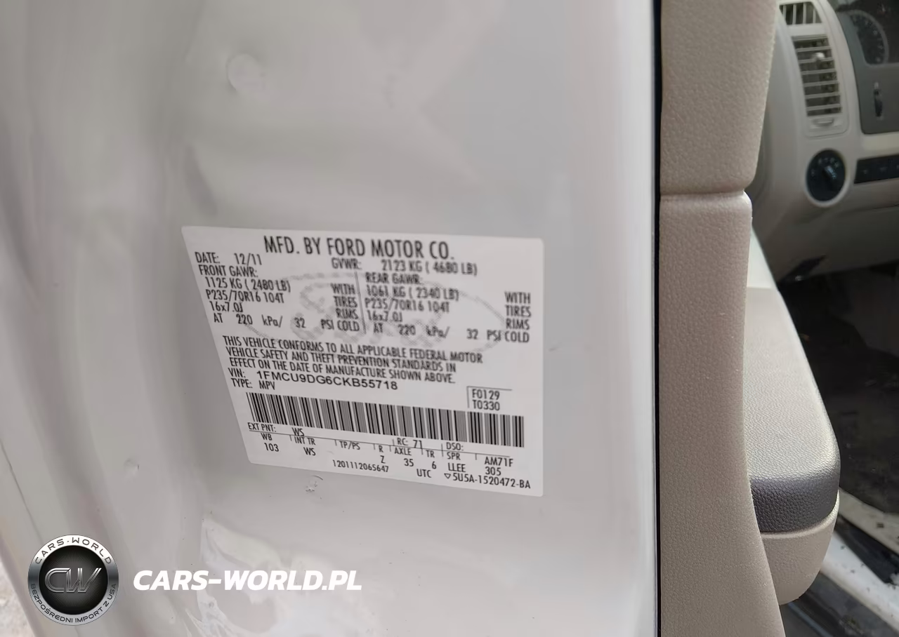 2012 Ford Escape Xlt VIN:1FMCU9DG6CKB55718 - 9