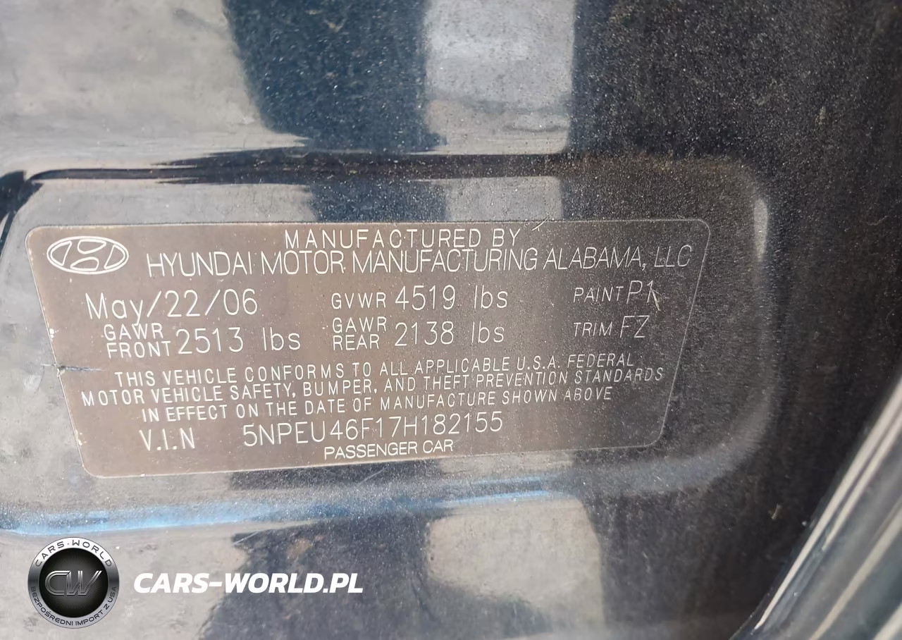 2007 Hyundai Sonata Limited-Se V6 VIN:5NPEU46F17H182155 - 9