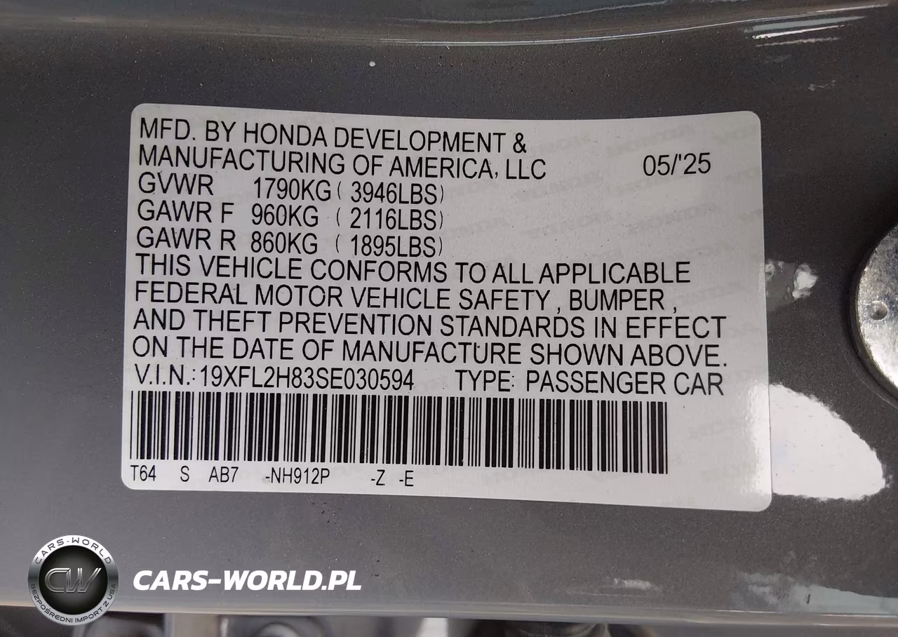 2025 Honda Civic Sedan Sport VIN:19XFL2H83SE030594 - 9