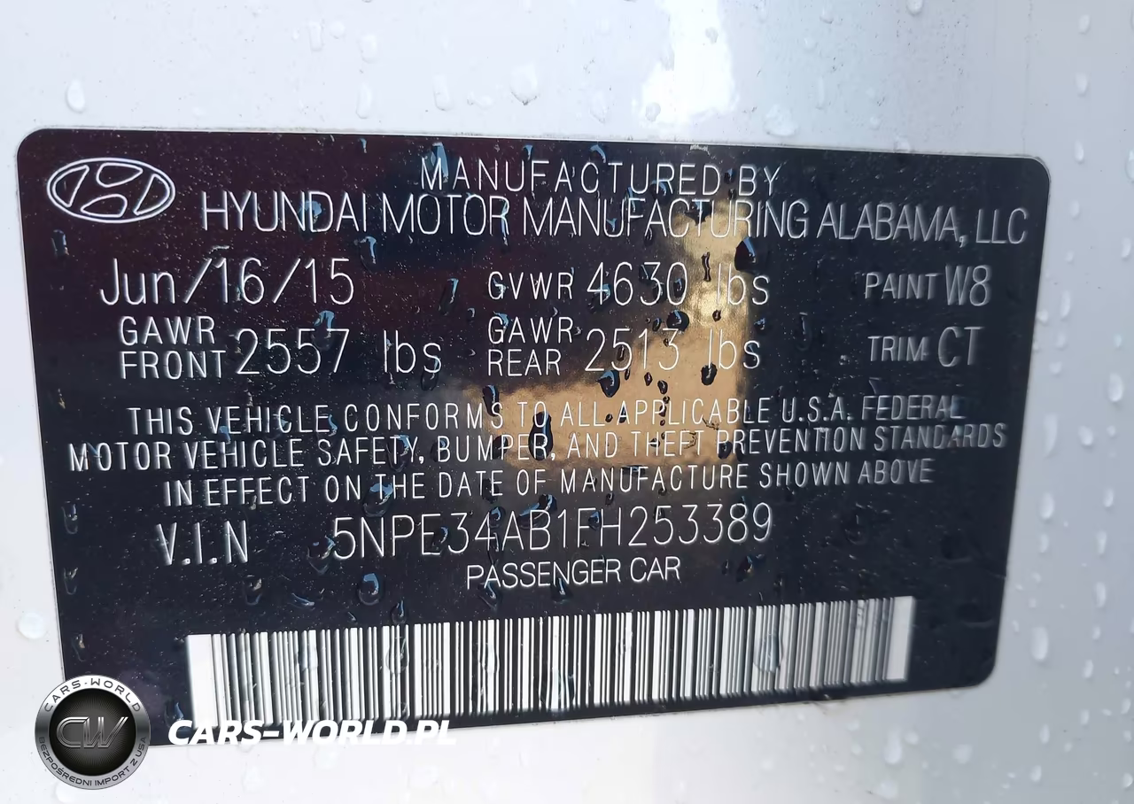 2015 Hyundai Sonata Limited 2.0T VIN:5NPE34AB1FH253389 - 9