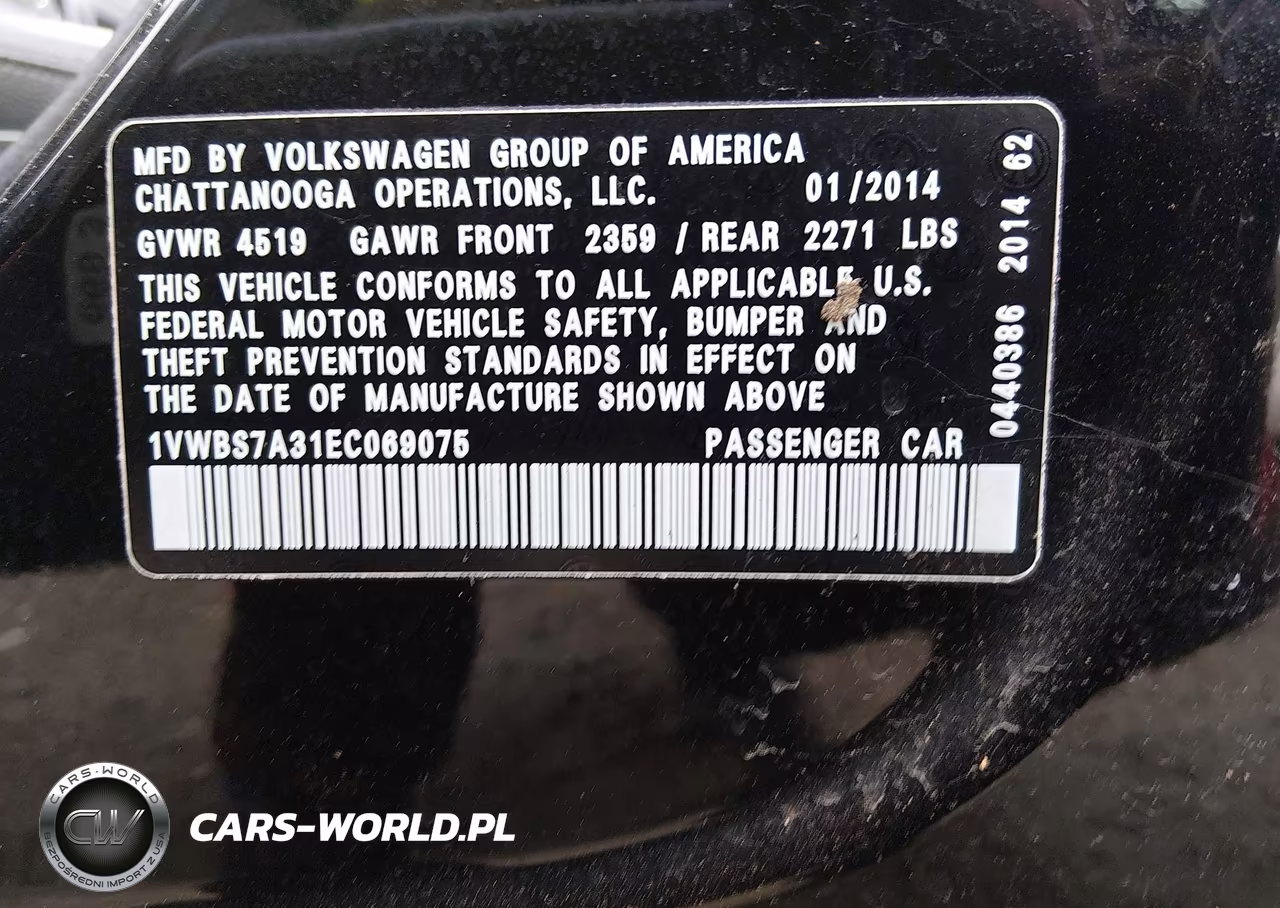 2014 Volkswagen Passat 1.8T Se VIN:1VWBS7A31EC069075 - 9