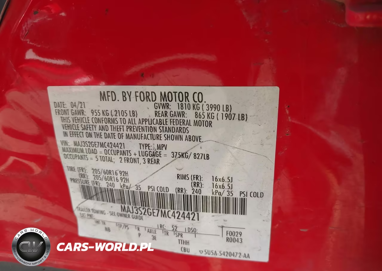 2021 Ford Ecosport Se VIN:MAJ3S2GE7MC424421 - 9