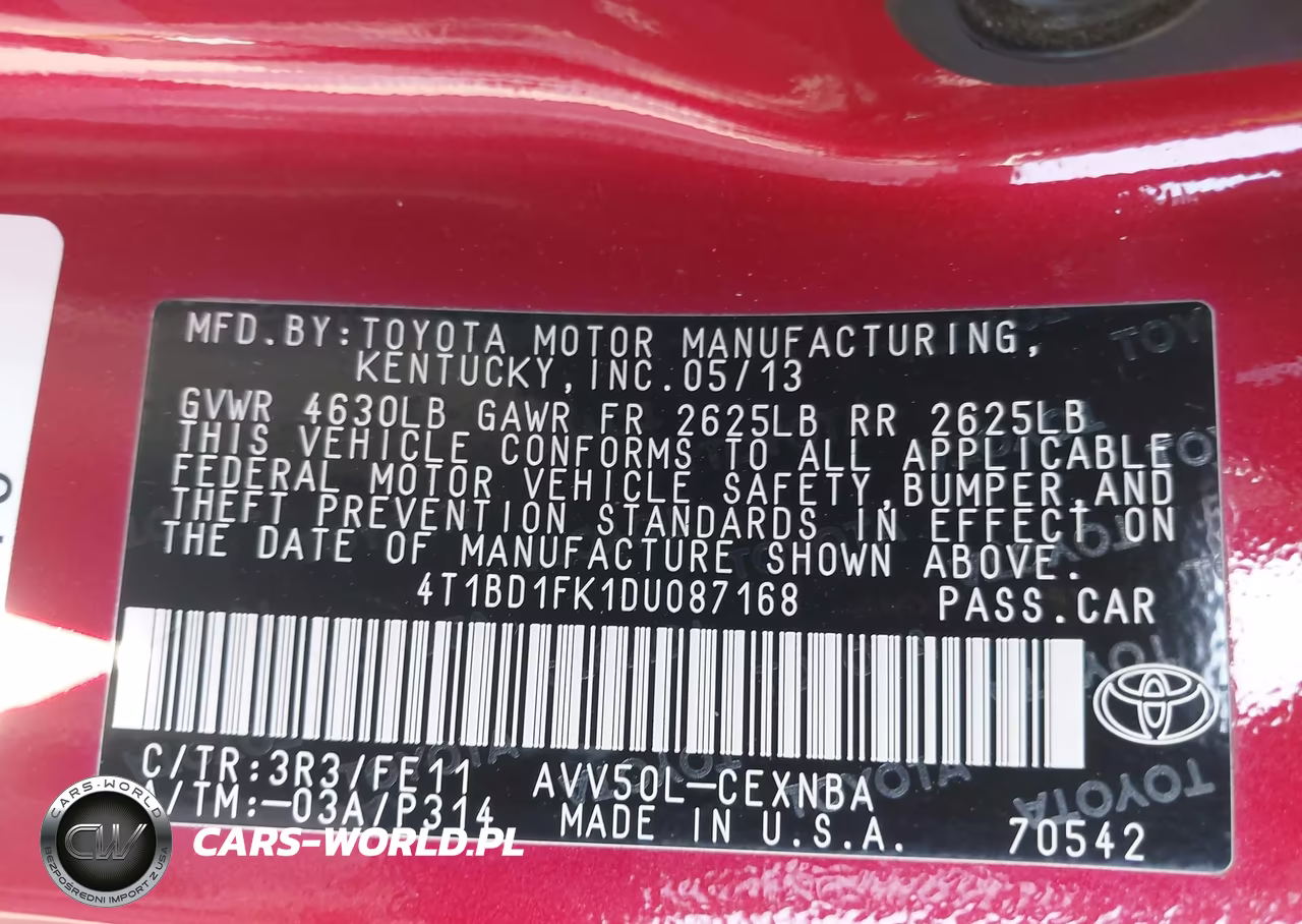 2013 Toyota Camry Hybrid Le VIN:4T1BD1FK1DU087168 - 9