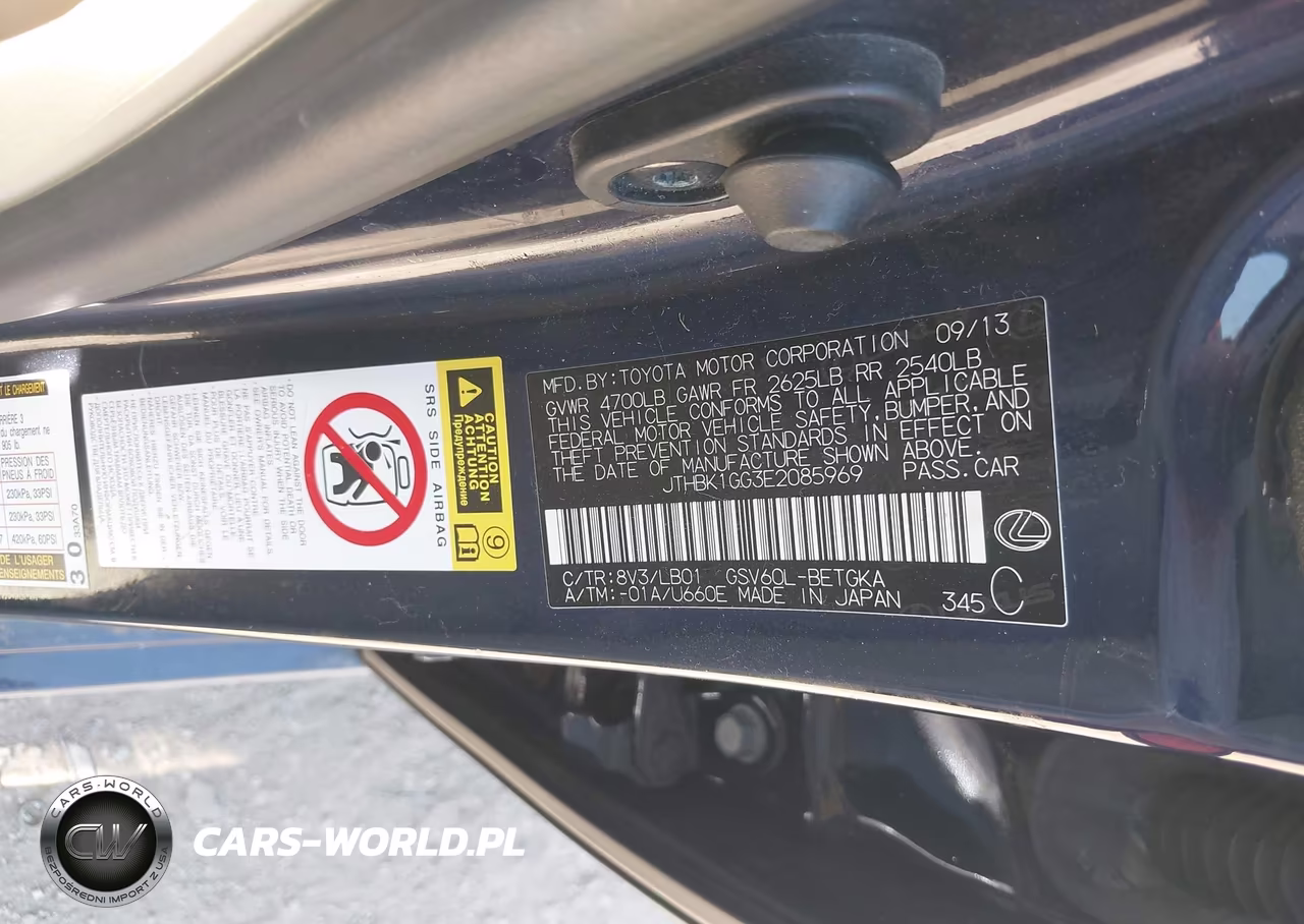2014 Lexus Es 350 VIN:JTHBK1GG3E2085969 - 9