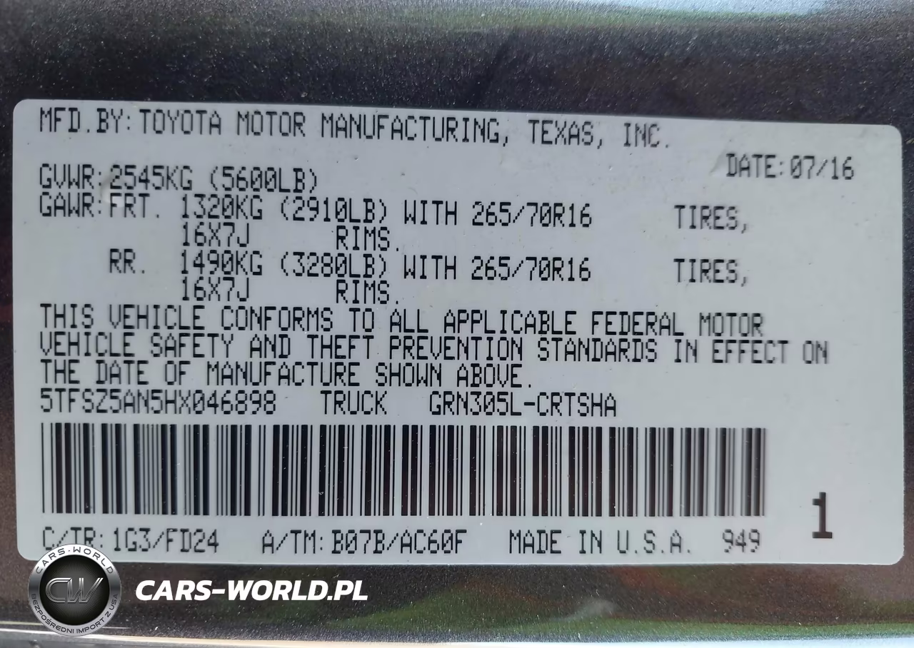 2017 Toyota Tacoma Trd Off Road VIN:5TFSZ5AN5HX046898 - 9