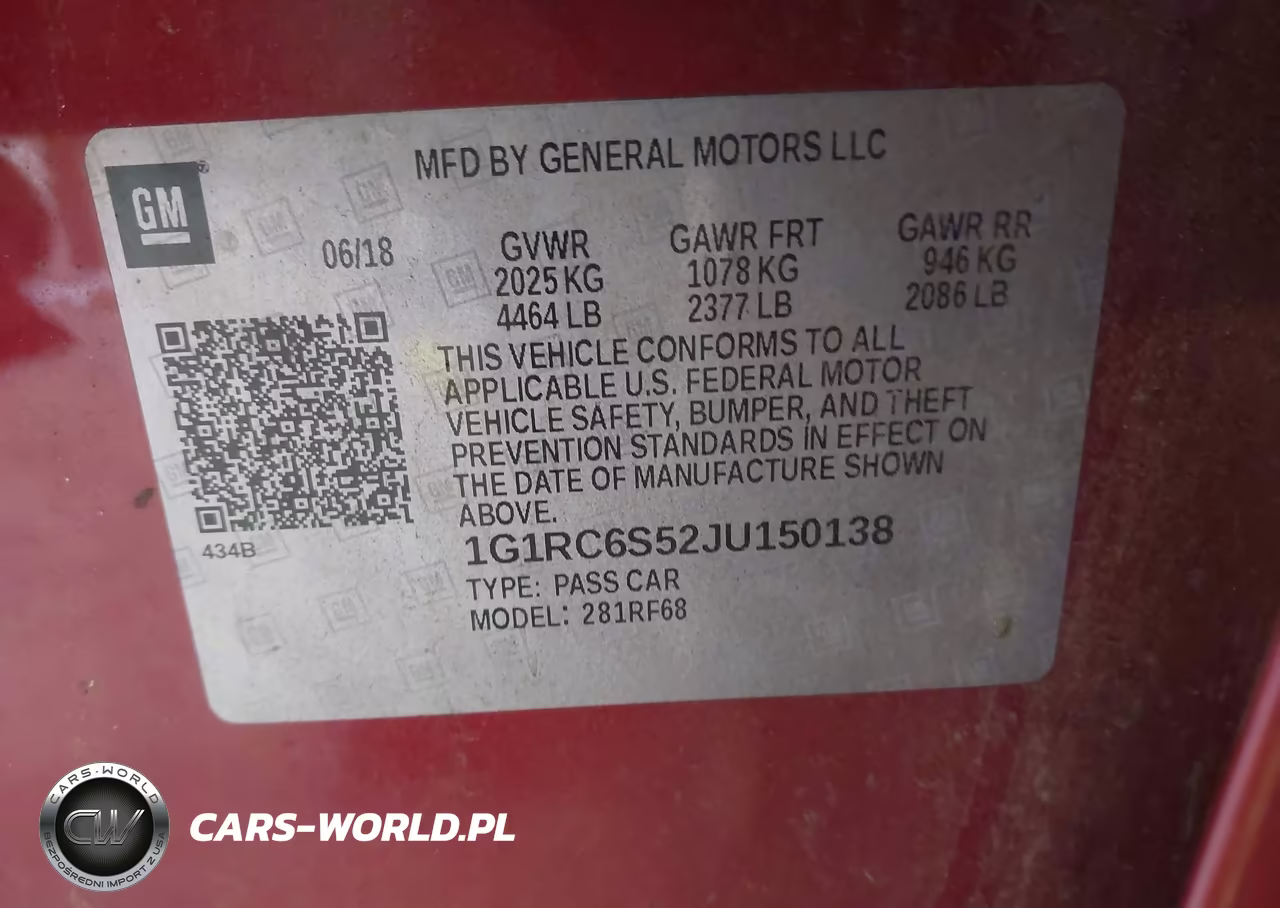 2018 Chevrolet Volt Lt VIN:1G1RC6S52JU150138 - 9