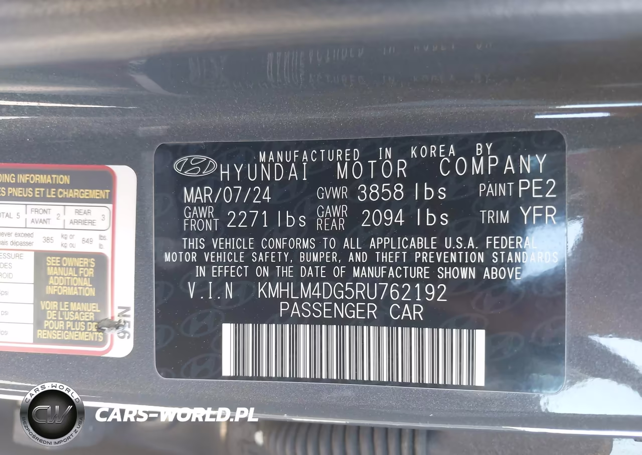 2024 Hyundai Elantra Sel VIN:KMHLM4DG5RU762192 - 9