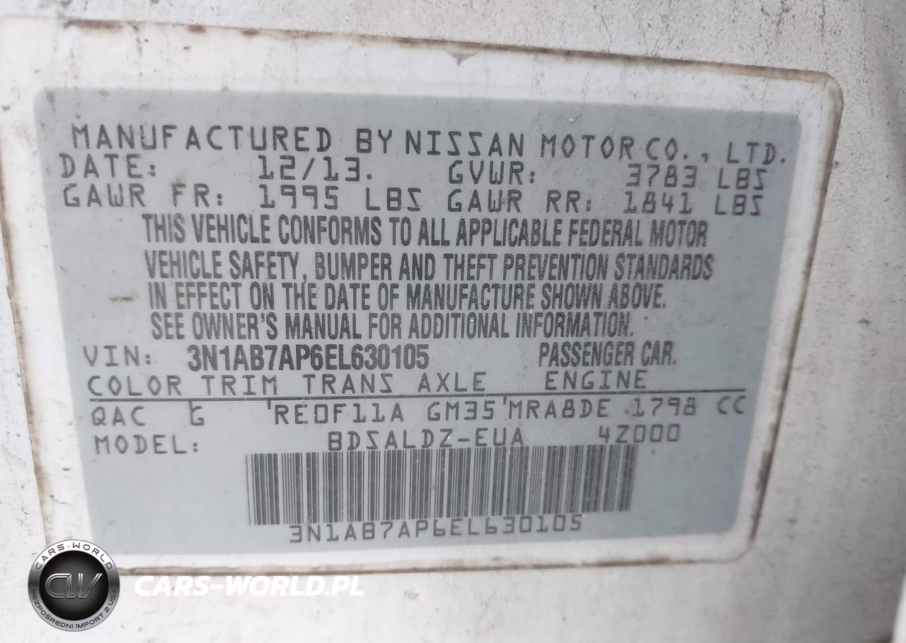 2014 Nissan Sentra Fe+ S-Fe+ Sv-S-Sl-Sr-Sv VIN:3N1AB7AP6EL630105 - 9