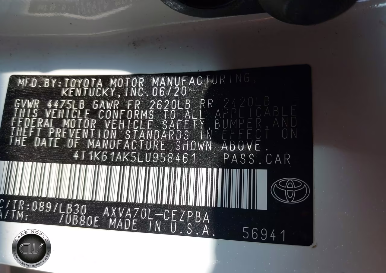 2020 Toyota Camry Xse VIN:4T1K61AK5LU958461 - 9