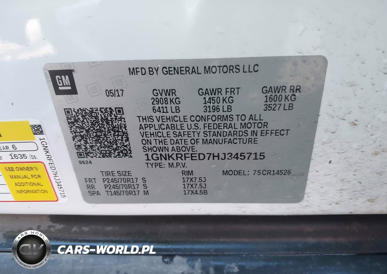 2017 Chevrolet Traverse Ls VIN:1GNKRFED7HJ345715 - 9