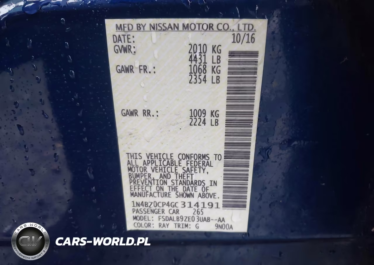 2016 Nissan Leaf S VIN:1N4BZ0CP4GC314191 - 9