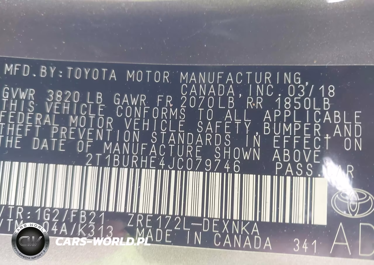2018 Toyota Corolla Le VIN:2T1BURHE4JC079746 - 9