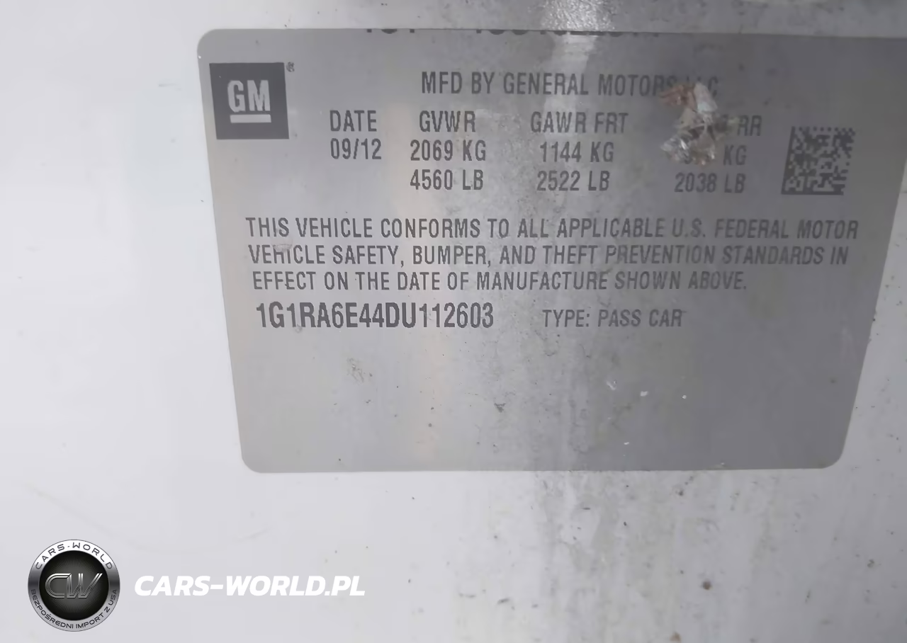 2013 Chevrolet Volt VIN:1G1RA6E44DU112603 - 9