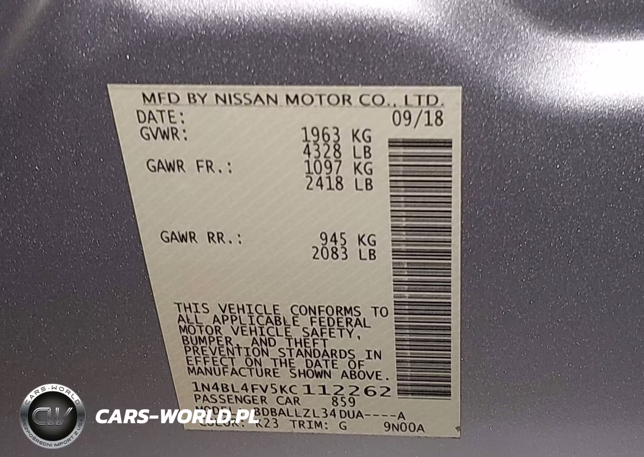 2019 Nissan Altima 2.5 Platinum VIN:1N4BL4FV5KC112262 - 18