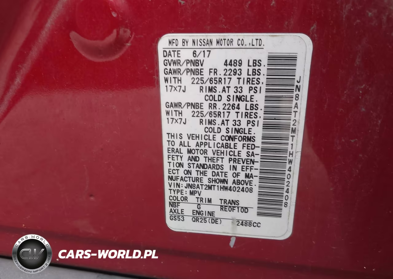 2017 Nissan Rogue S VIN:JN8AT2MT1HW402408 - 9