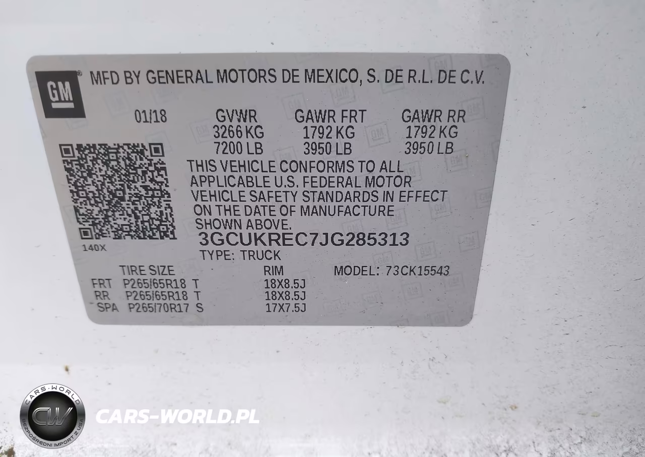 2018 Chevrolet Silverado 1500 2Lt VIN:3GCUKREC7JG285313 - 9