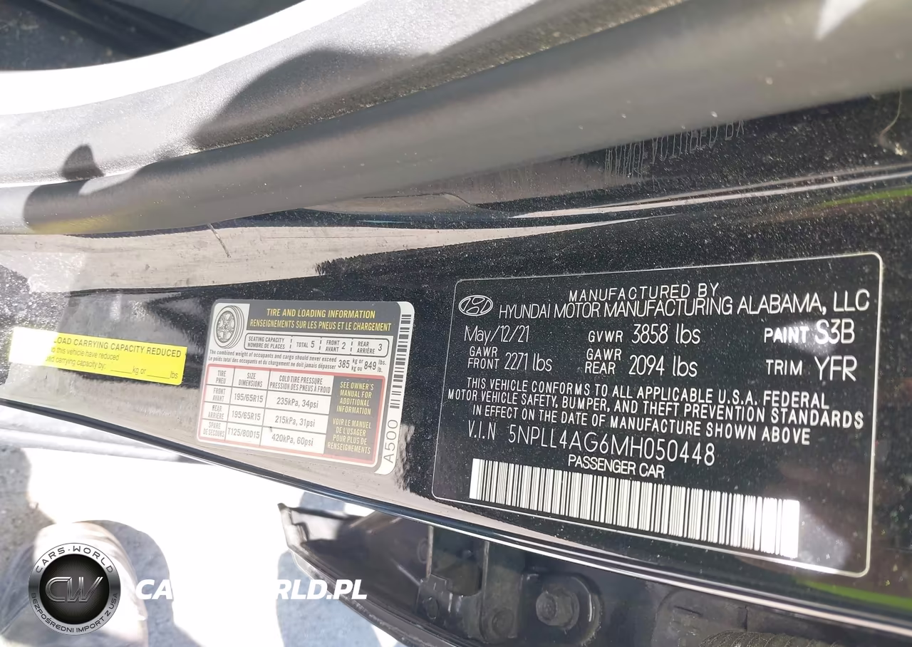 2021 Hyundai Elantra Se VIN:5NPLL4AG6MH050448 - 9