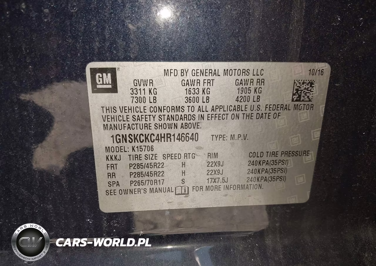 2017 Chevrolet Tahoe Premier VIN:1GNSKCKC4HR146640 - 9