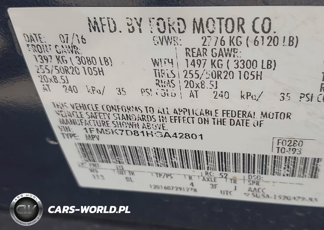 2017 Ford Explorer Xlt VIN:1FM5K7D81HGA42801 - 9