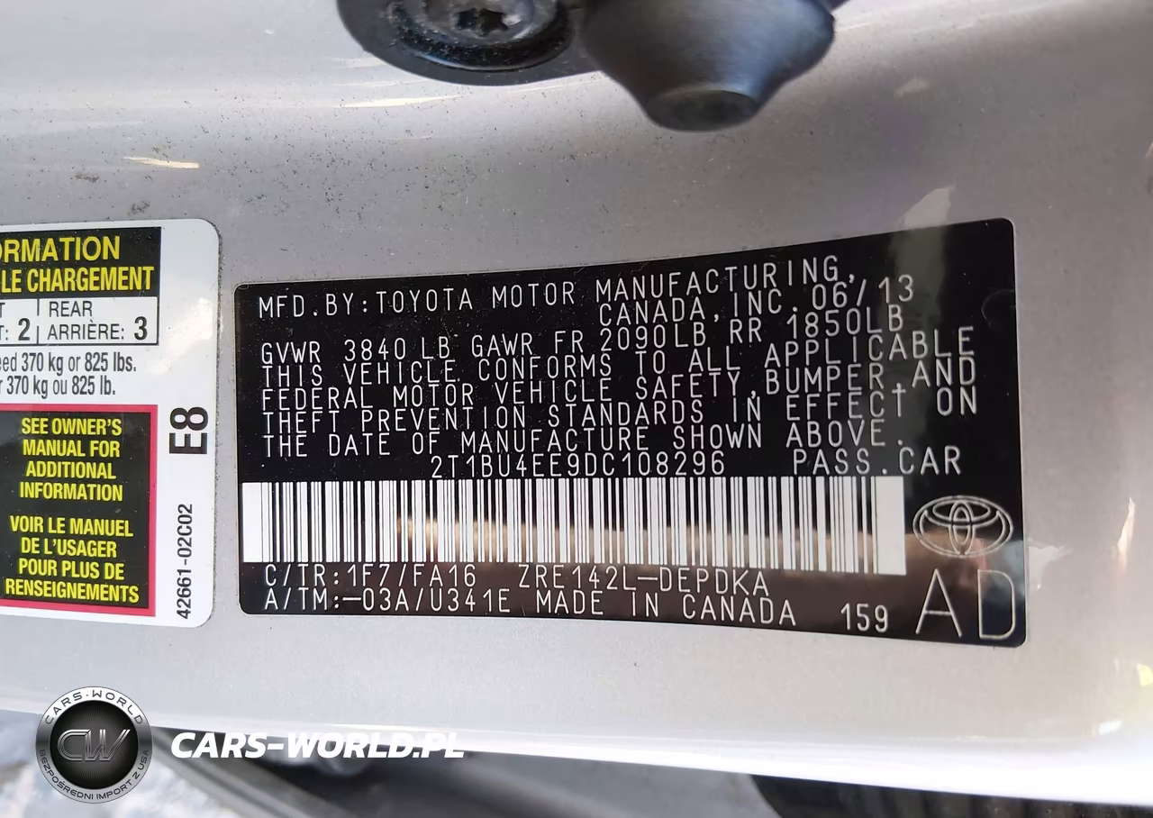 2013 Toyota Corolla L VIN:2T1BU4EE9DC108296 - 9