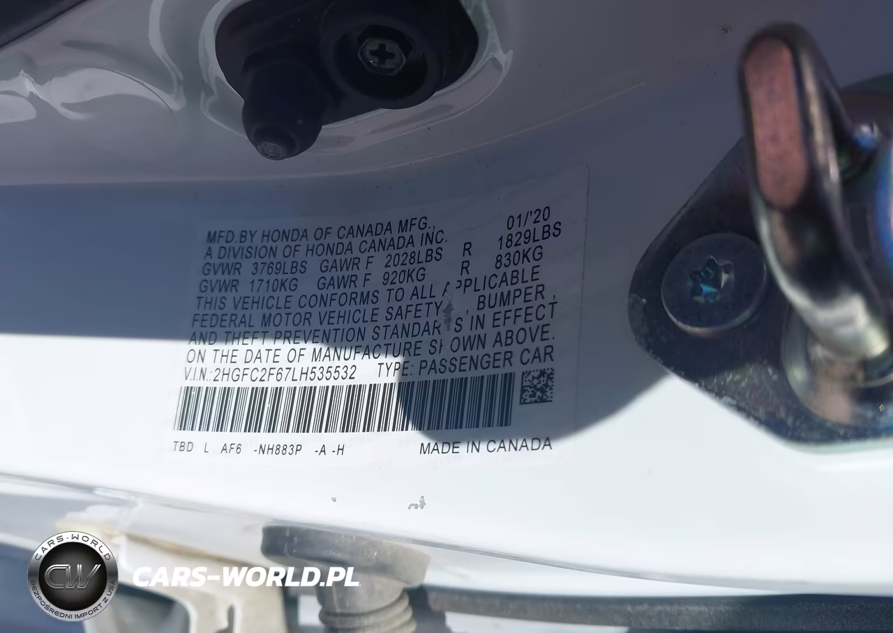 2020 Honda Civic Lx VIN:2HGFC2F67LH535532 - 9