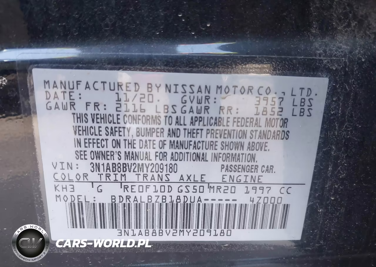 2021 Nissan Sentra S Xtronic Cvt VIN:3N1AB8BV2MY209180 - 9