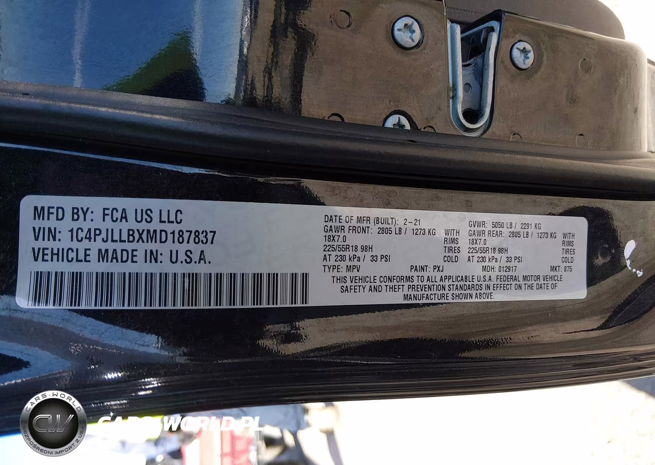 2021 Jeep Cherokee Altitude Fwd VIN:1C4PJLLBXMD187837 - 9