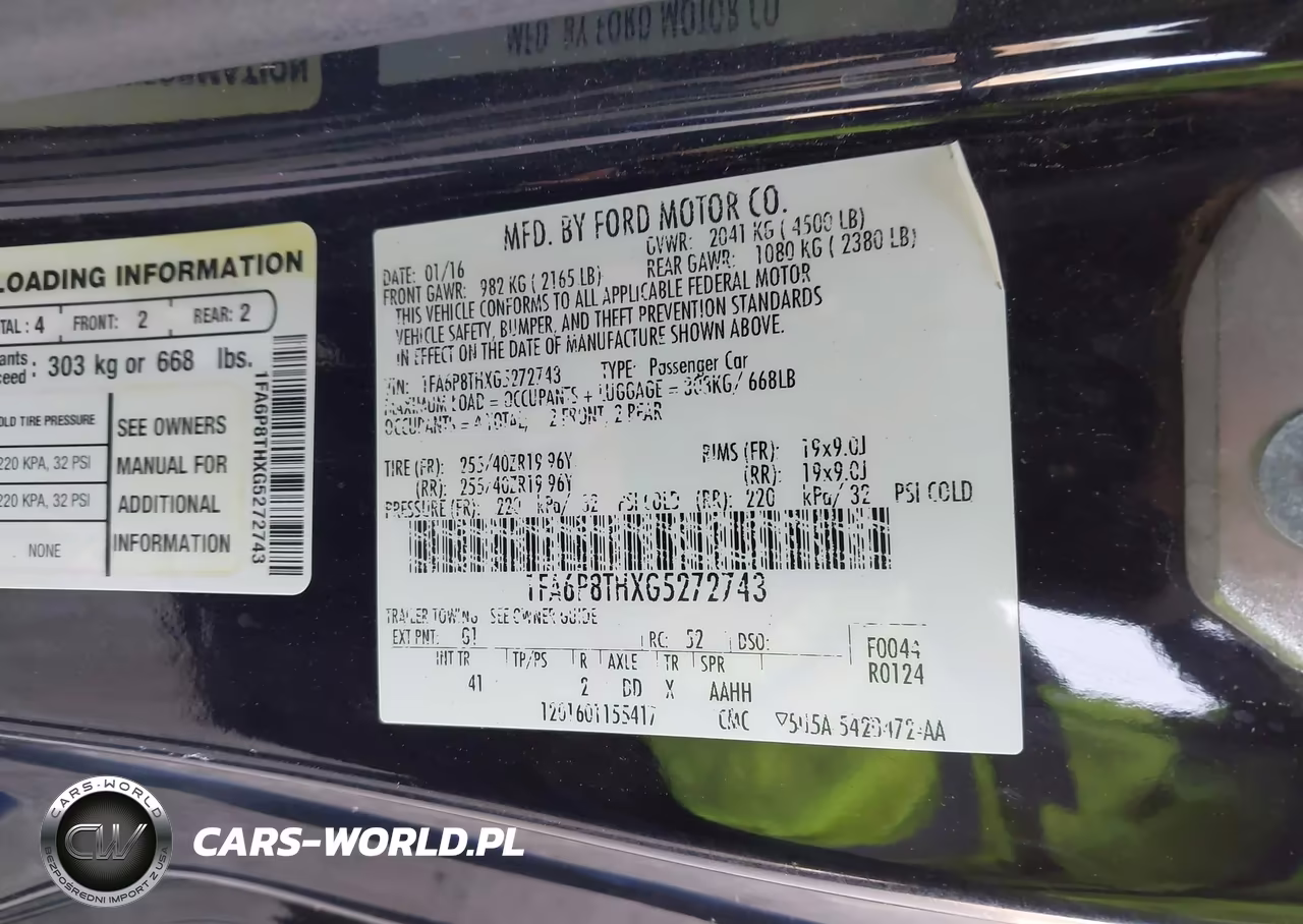 2016 Ford Mustang Ecoboost VIN:1FA6P8THXG5272743 - 9