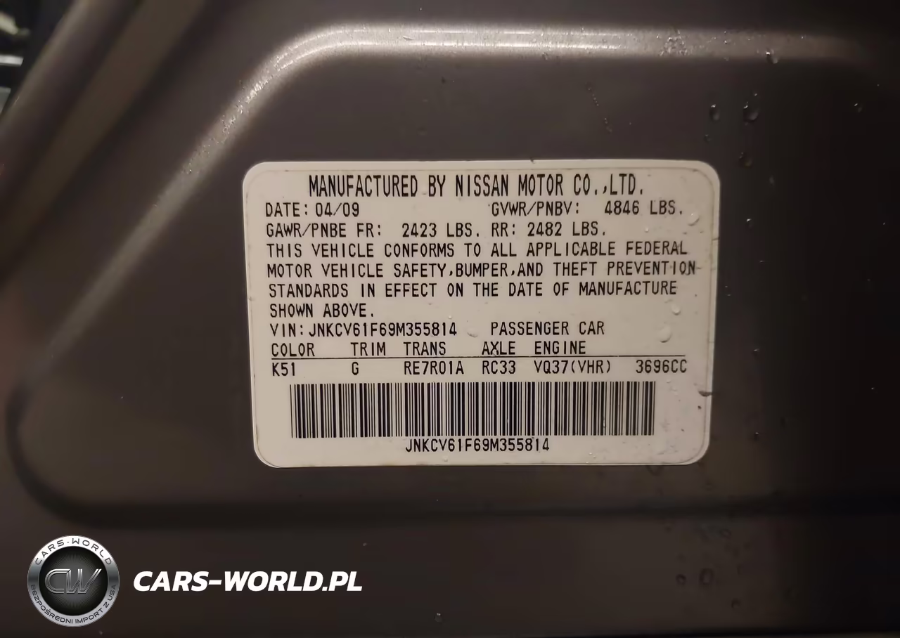 2009 Infiniti G37X VIN:JNKCV61F69M355814 - 9