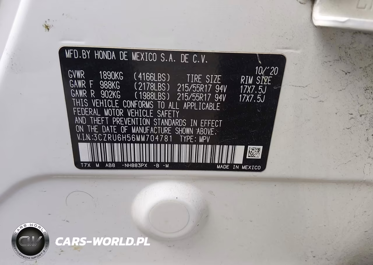 2021 Honda Hr-V Awd Ex VIN:3CZRU6H56MM704781 - 9