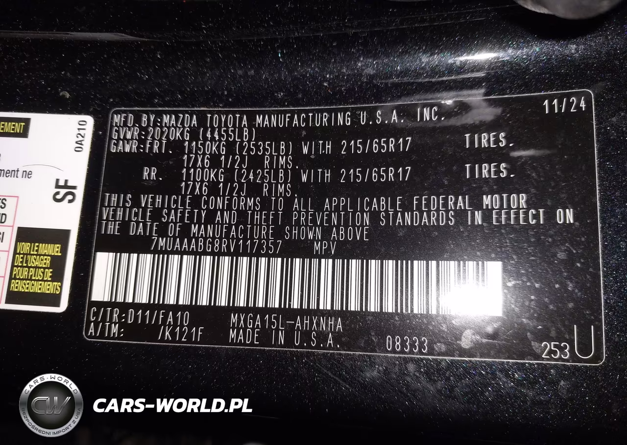 2024 Toyota Corolla Cross L VIN:7MUAAABG8RV117357 - 9
