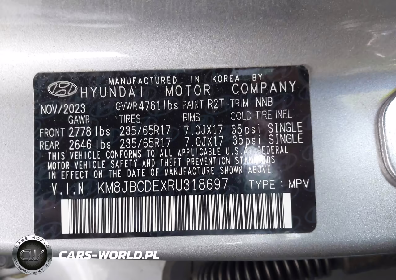 2024 Hyundai Tucson Sel VIN:KM8JBCDEXRU318697 - 9